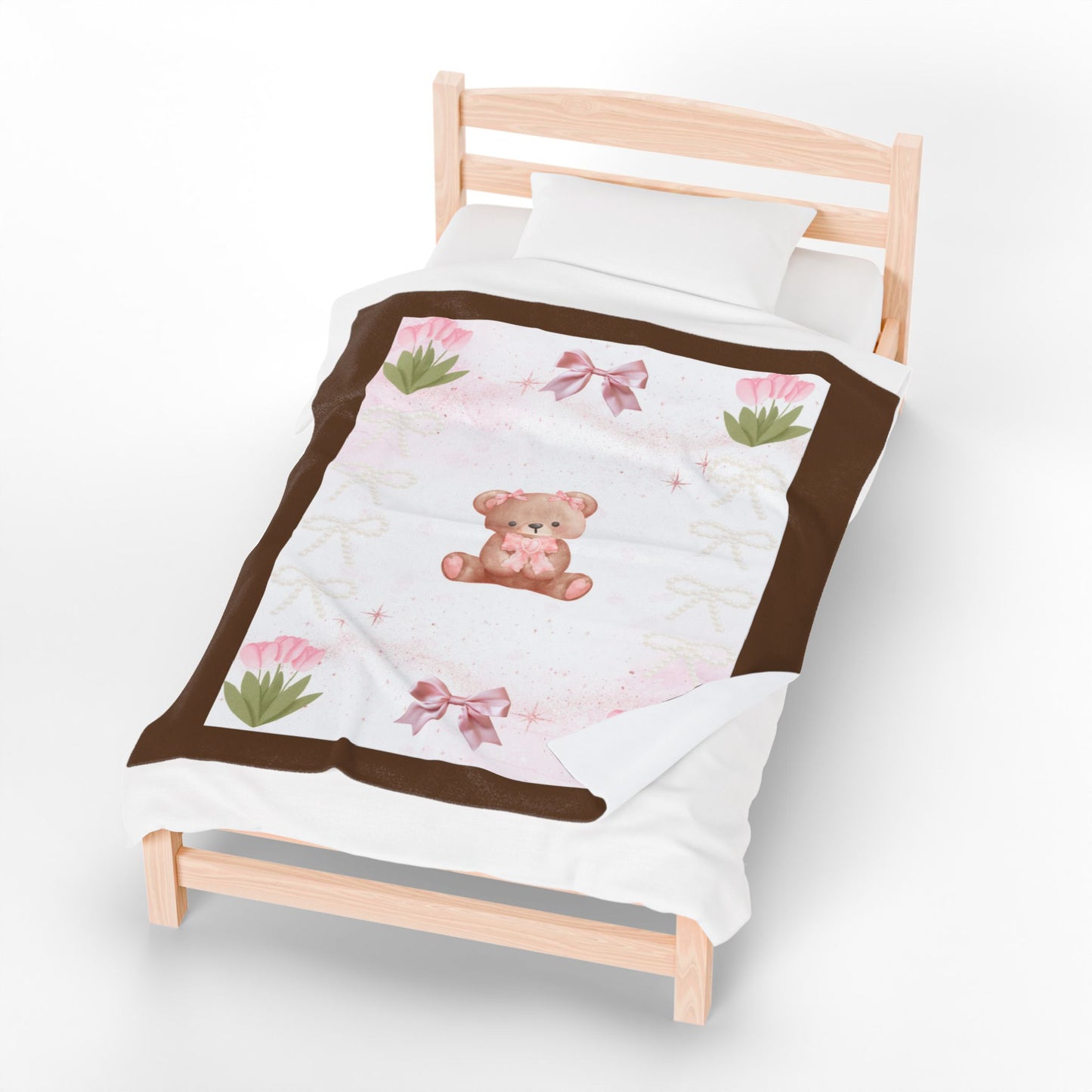 Sweet Teddy Bear- Plush Blanket