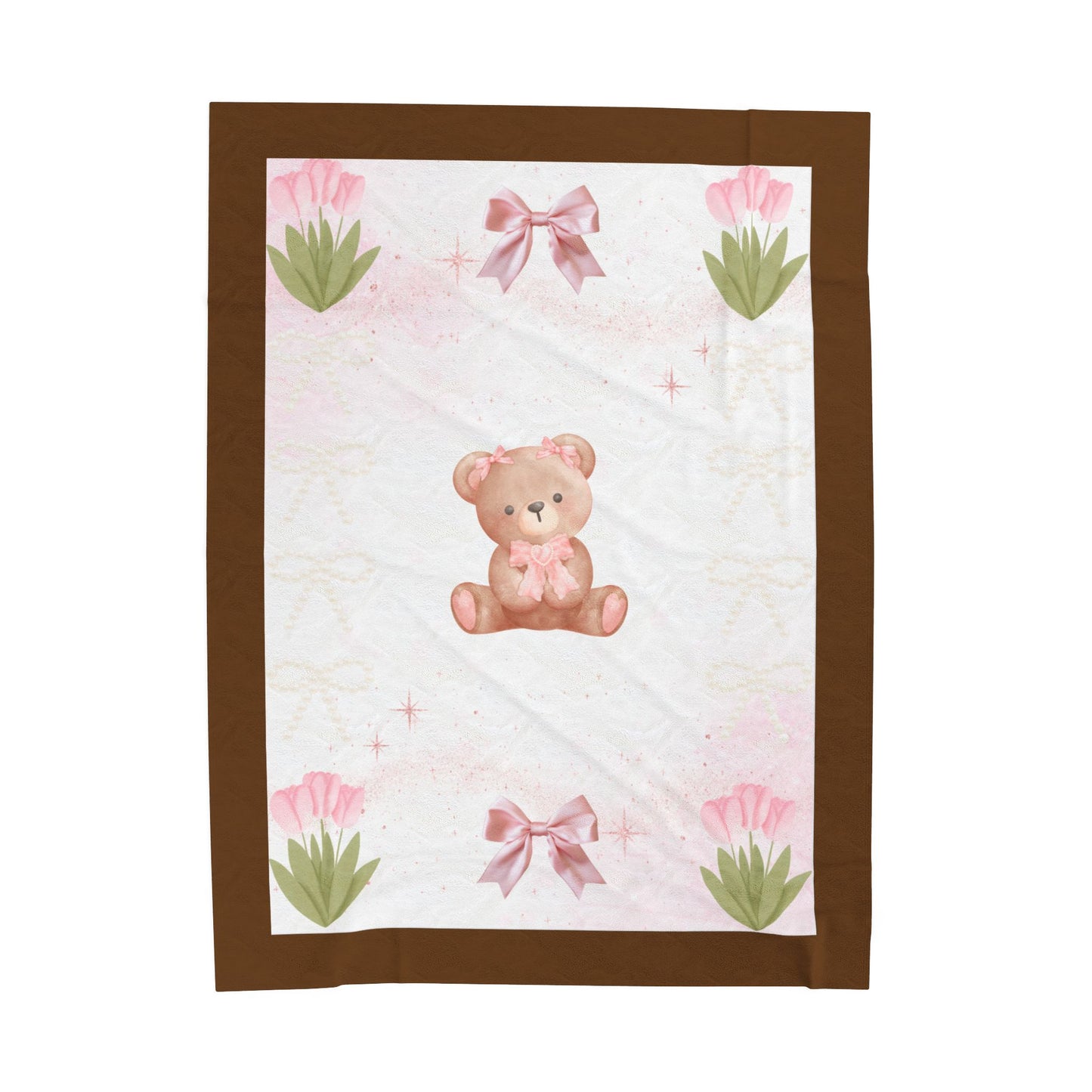 Sweet Teddy Bear- Plush Blanket